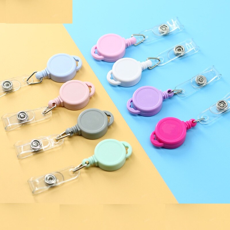 Ein Stck Ich würde Karte Halfter Abzeichen Spule Auster Sicherheit Versenkbare Foto Identität bestehen Abzeichen Studenten Krankenschwester Halfter & Zubehör: eins Stck Weiß