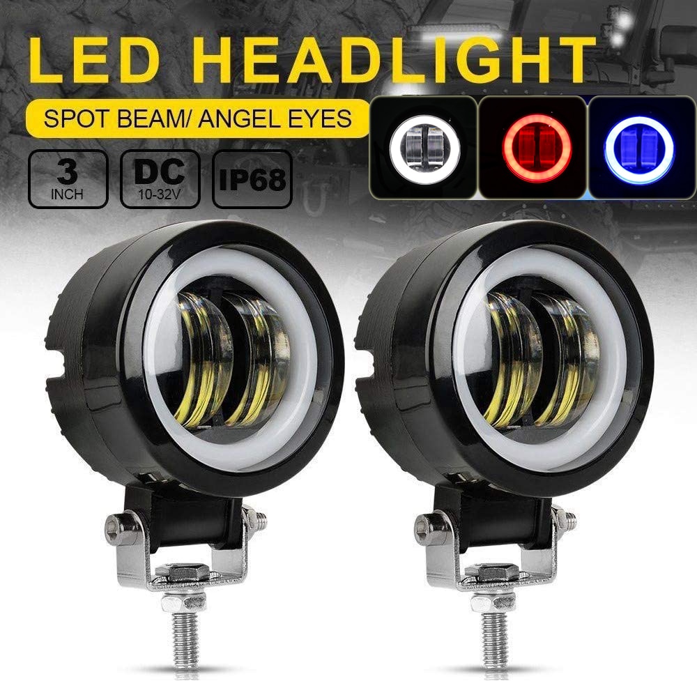 3INCH 20W LED WORK LIGHT SPOT DRIVING FOG LIGHTS HEADLIGHT CAR SUV BOAT WAGON PICKUP CAMPER MOTORCYCLE 12V 24V AUXILIARY LIGHT