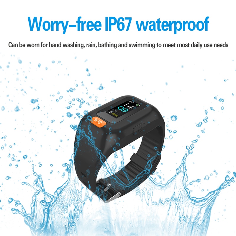 Waterproof long standby elderly SOS GPS Smart watch heart rate monitor elderly auto dialer gps bracelet elderly care gps watch