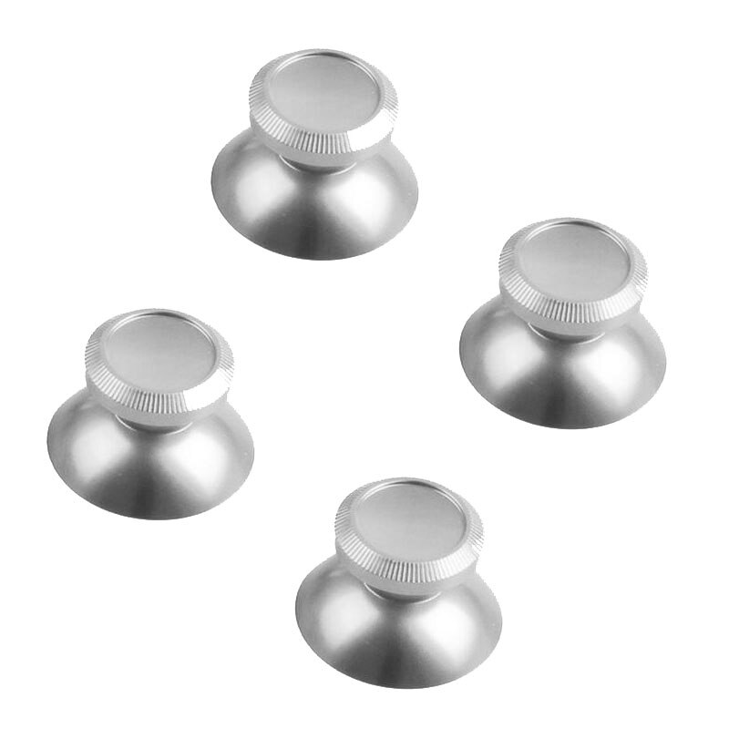 Aluminium Metalen 3D Analoge Joystick Thumb Stick Grips Caps Vervanging Reparatie Voor Playstation 4 PS4 Xbox One Gamepad Controller: Silver