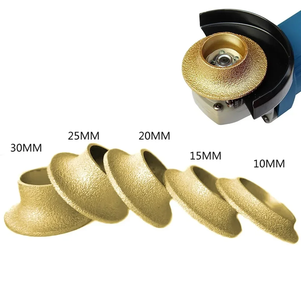 10/15/20/25/30mm Vacuum Welding Diamonds Grinding Wheel Edge Profile Sanding Disc Marble Granite Ceramic Glass Grinding Wheel