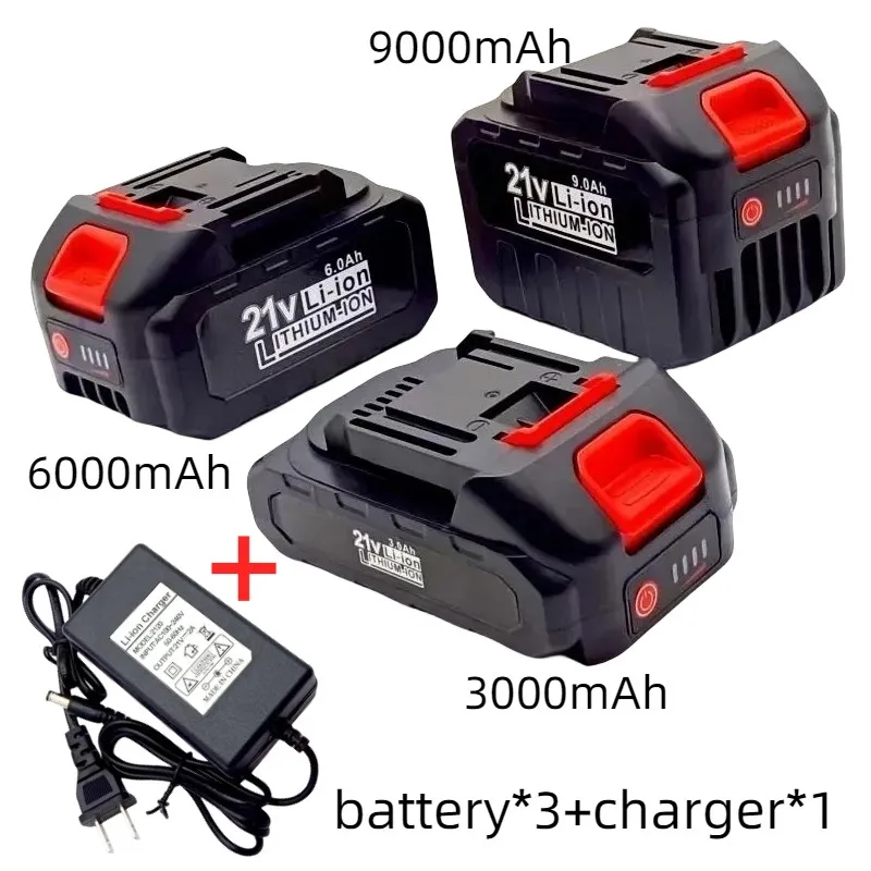 21V rechargeable lithium-ion power tool battery 3000mAh, 6000mAh, 9000mAh, 5S1P, 5S2P, 5S3P, fast charging lithium-ion battery