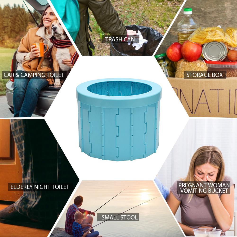 Udendørs bærbart toilet wc camping potte rejse commode toiletsæde multifunktion foldeservant til camping vandretur strand