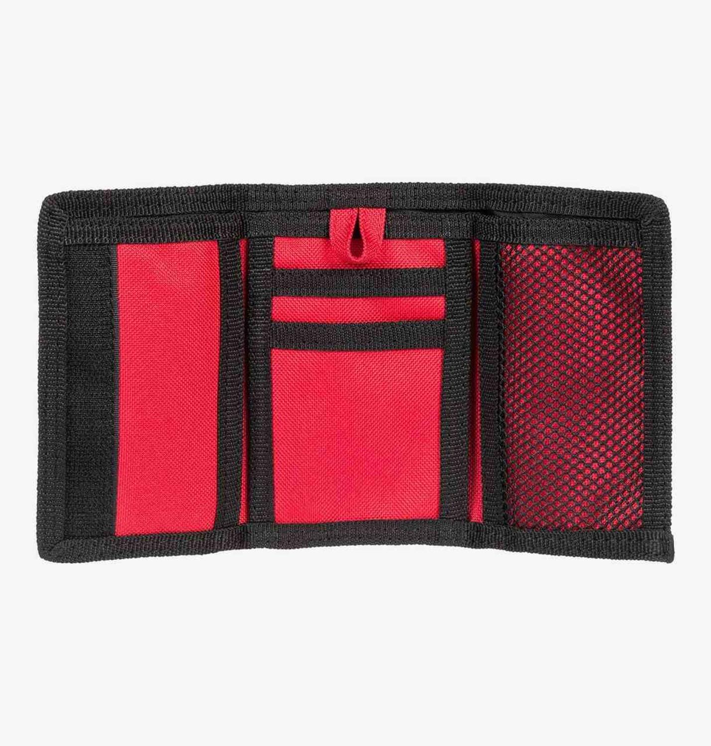 Portefeuille Triple lame-DC Shoe Co-Tissu Ripstop rouge