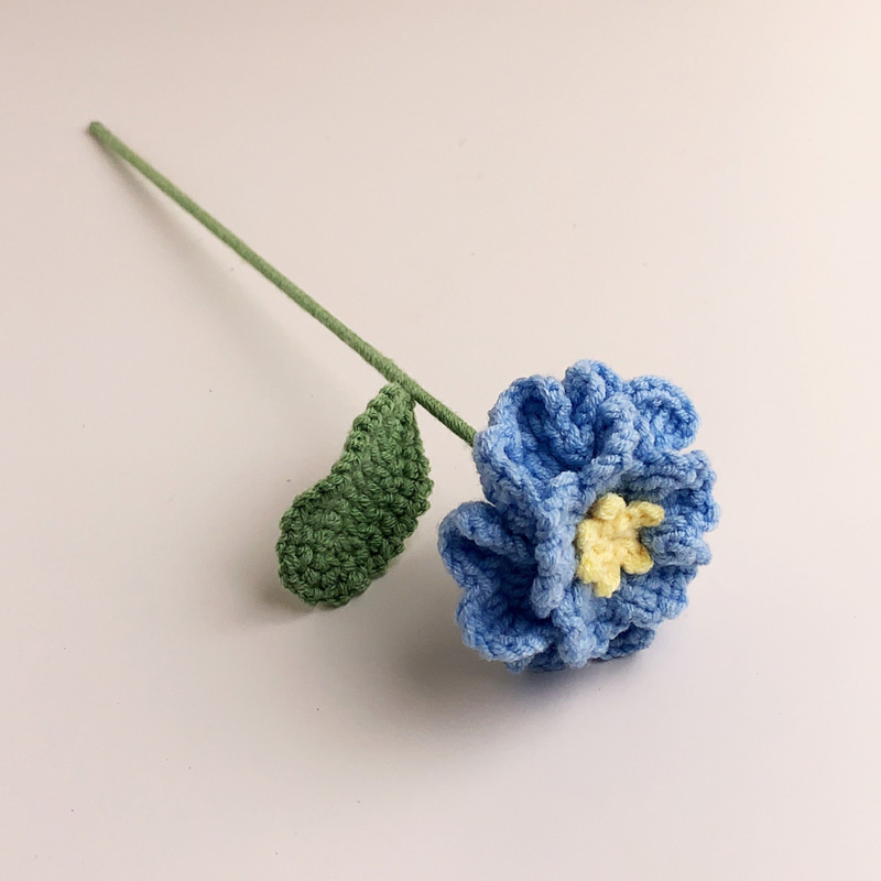 Ramo de Flores de ganchillo , Flores tejidas a mano, Flores Tejidas A Crochet, decoración del hogar para boda, flor Artificial: Caqui oscuro