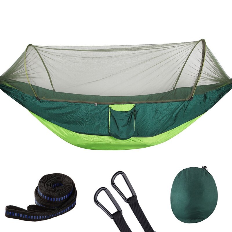 Parachute Doek Automatische Quick-Opening Tent-Type Outdoor Camping Klamboe Hangmat, Lichtgewicht Nylon Parachute Hangmat: B