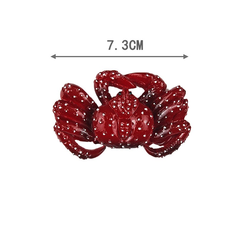 Creatie-nevera magnética para camarones, imán de simulación de comida de mar, langosta, cangrejo, imanes de nevera de poliresina, de recuerdo