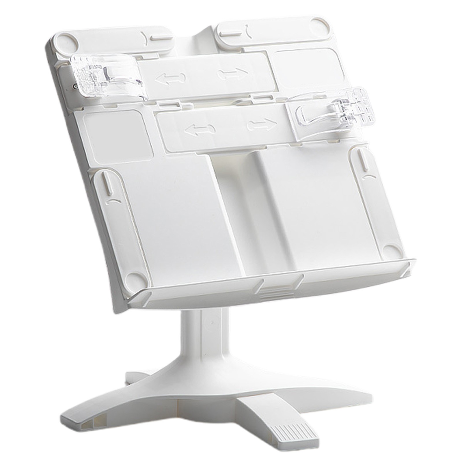Plastic verstelbare leesboekenplank Draagbare multifunctionele telefoon onbetaalde ondersteuning Houder Bureauopslag Boekaccessoires: WHITE