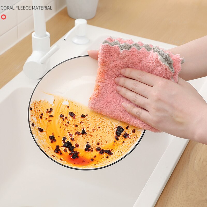 Absorbente de trapo de cocina paño de microfibra cocina plato paño de toalla absorbente trapos de limpieza para lavar los platos de algodón trapos para Cocina