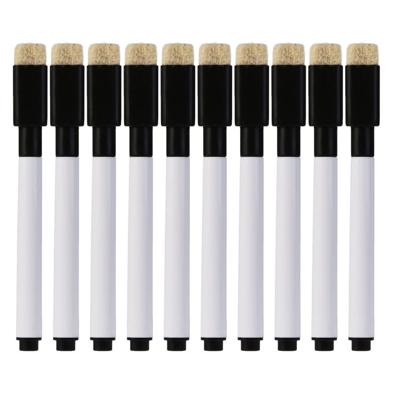 10 Pcs Whiteboard Pen Erasable Marker Office School Stationery Supplies U4LD