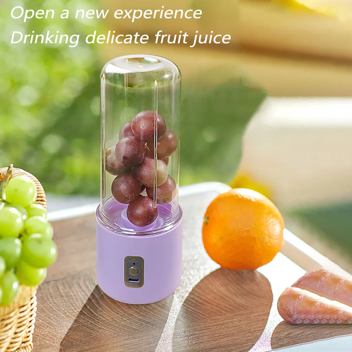1pc-liquidificador espremedor elétrico portátil, misturador e extrator de frutas, fabricante de suco multifuncional para milkshakes e processamento de alimentos.