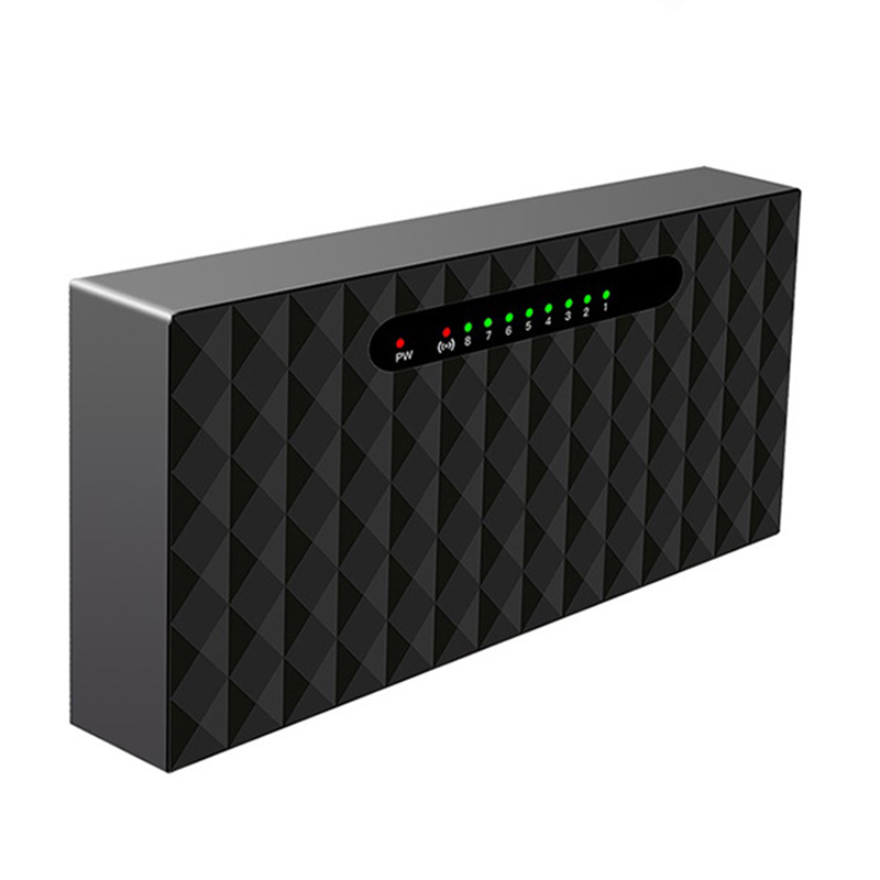 8 Port SPOE Switch Ethernet with 90W Power Adapter for Network IP Cameras Or Wireless AP/ 6 PoE Splitter suitable for CCTV 250M