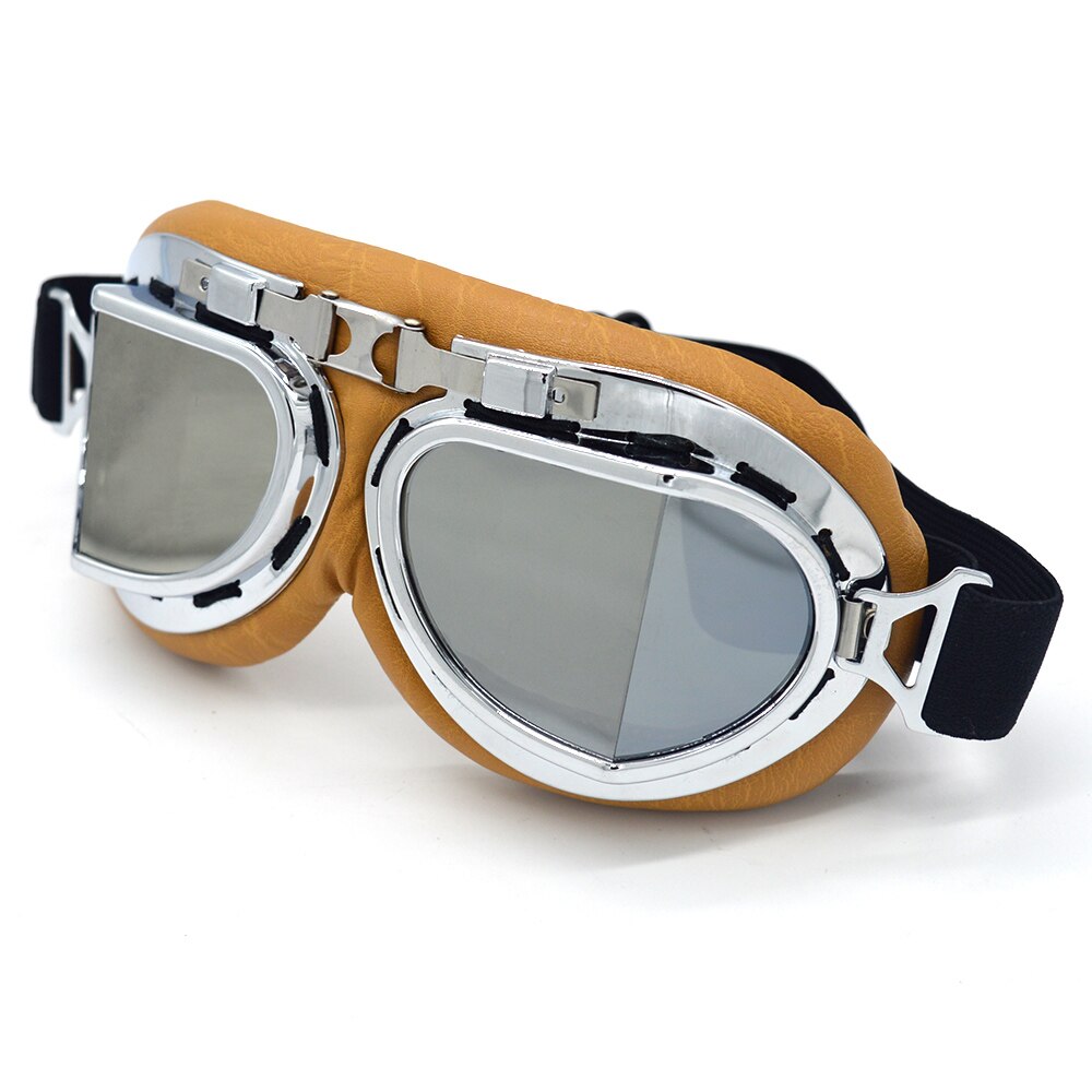 Evomosa Zilveren Lens Retro Motorbril Motocross Moto Cross Bril Country Flexibele Fietsen Sport Eye Helmen
