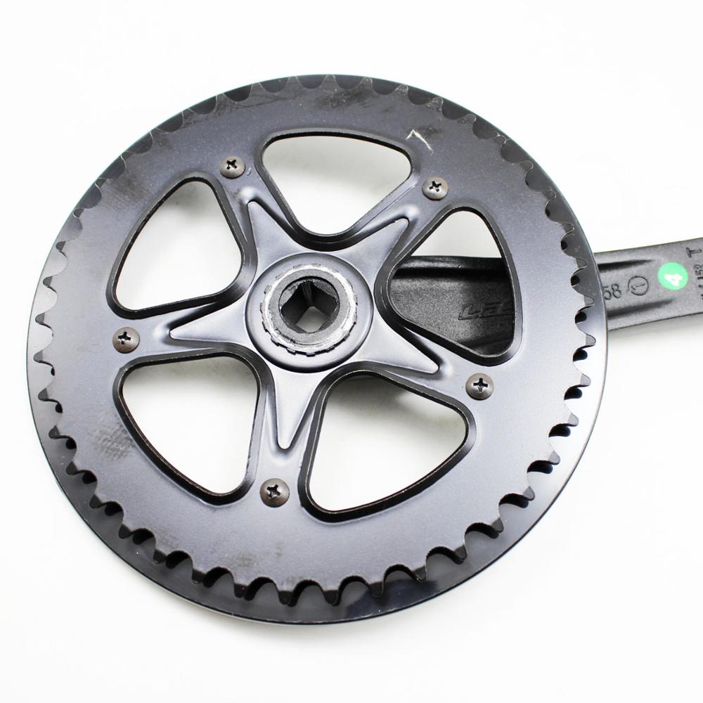 42T 36T 152mm 36T 170mmRoad Folding Bike Fixed Gear Bike Crankset Single Speed Chainring Aluminum Alloy Crank Set Square hole