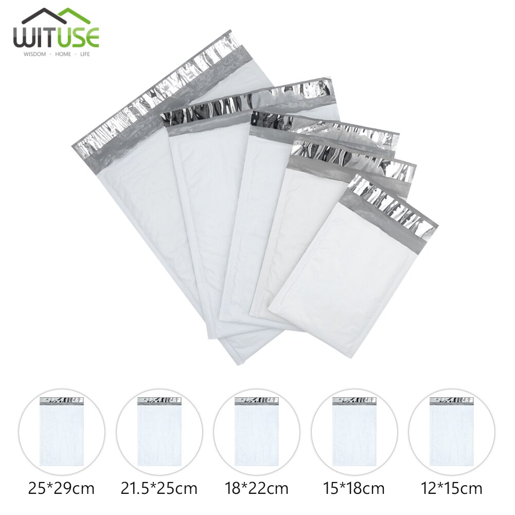 Bubble Courier Bag 50pcs Self-seal Mailbag Plastic Poly Mailing Envelope Waterproof Postal Bags Bubble Courier Envelope