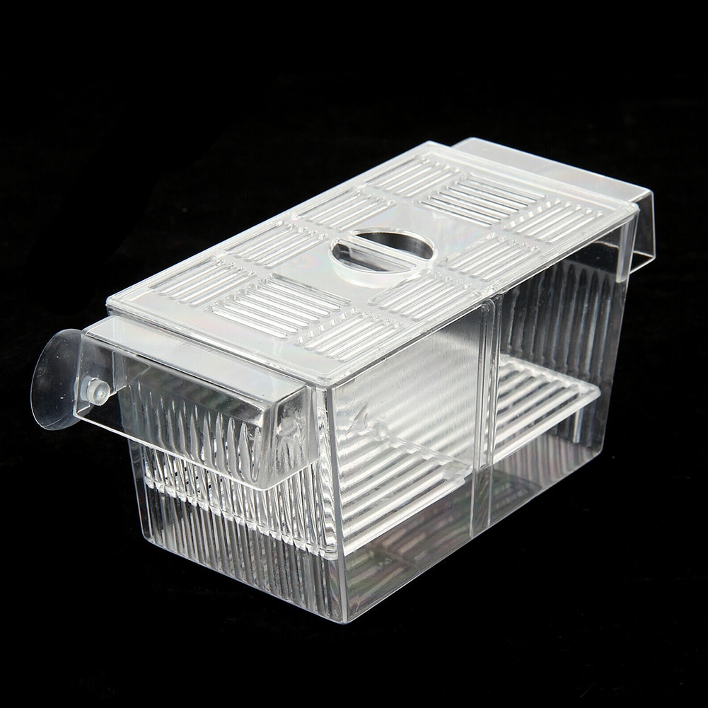 Guppy isolation akvarium rugeri fælde opdrætter yngel flydende kuvøse fiskeopdræt boks gennemsigtig bur mini hus tank