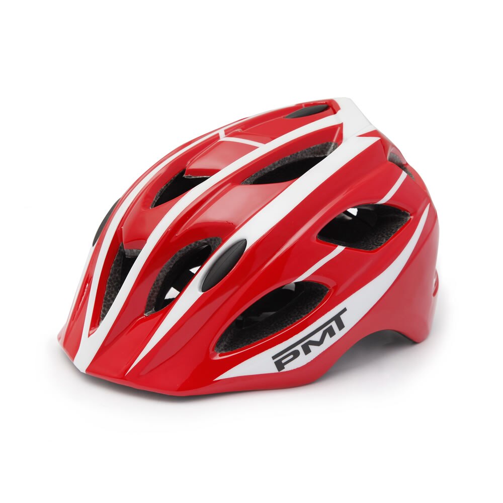 PMT Kids Fiets Helm PC + EPS Ultralight Kinderen Fietshelm 17 Air Vents Veiligheid Kinderen Fietshelm: Red- White Bld inner