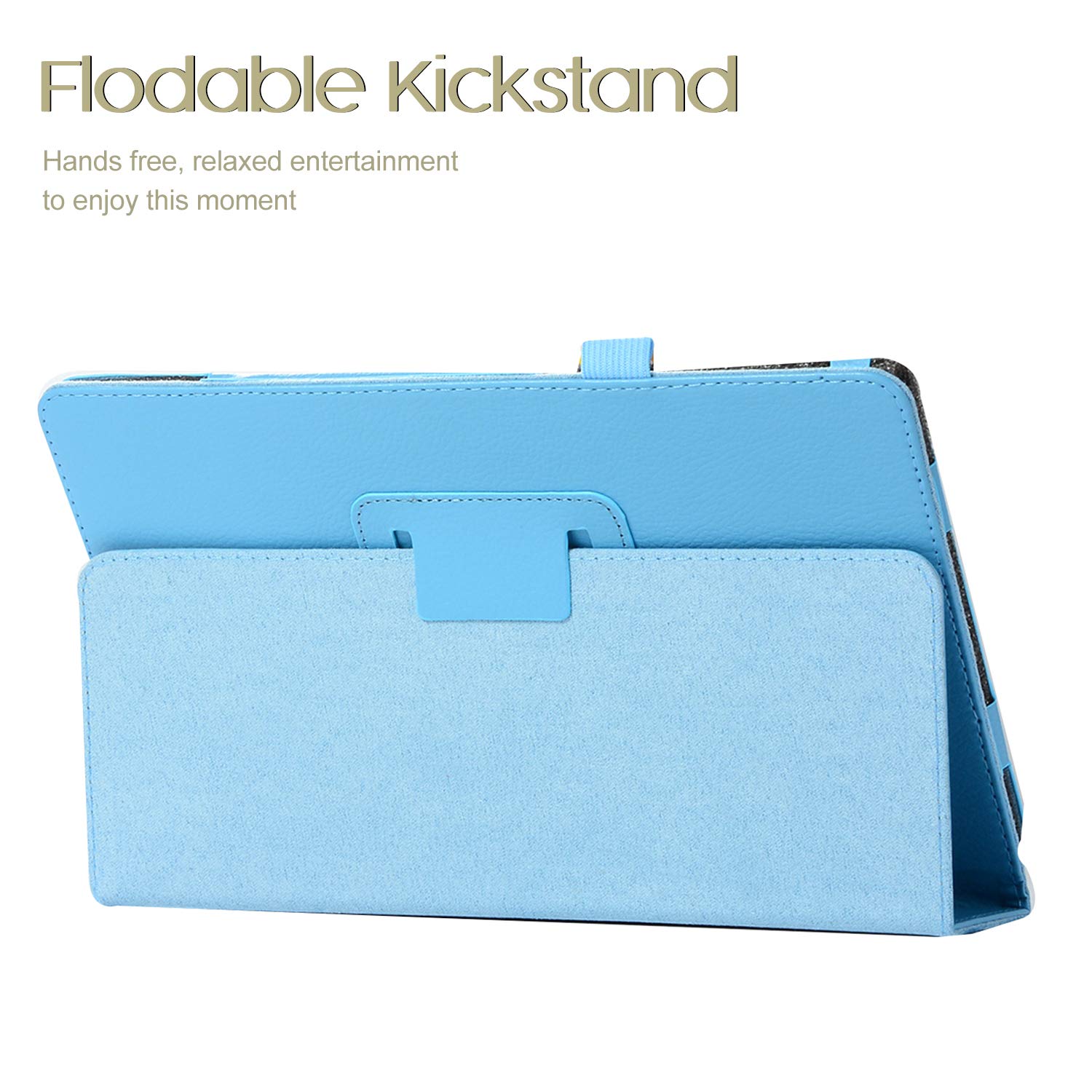 Slanke pu leren hoes voor samsung galaxy tab  a 10.5 sm-t590 t595 t597 tablet hoes voor samsung galaxy tab  a 10.5 inch: T590 t595 hemelsblauw