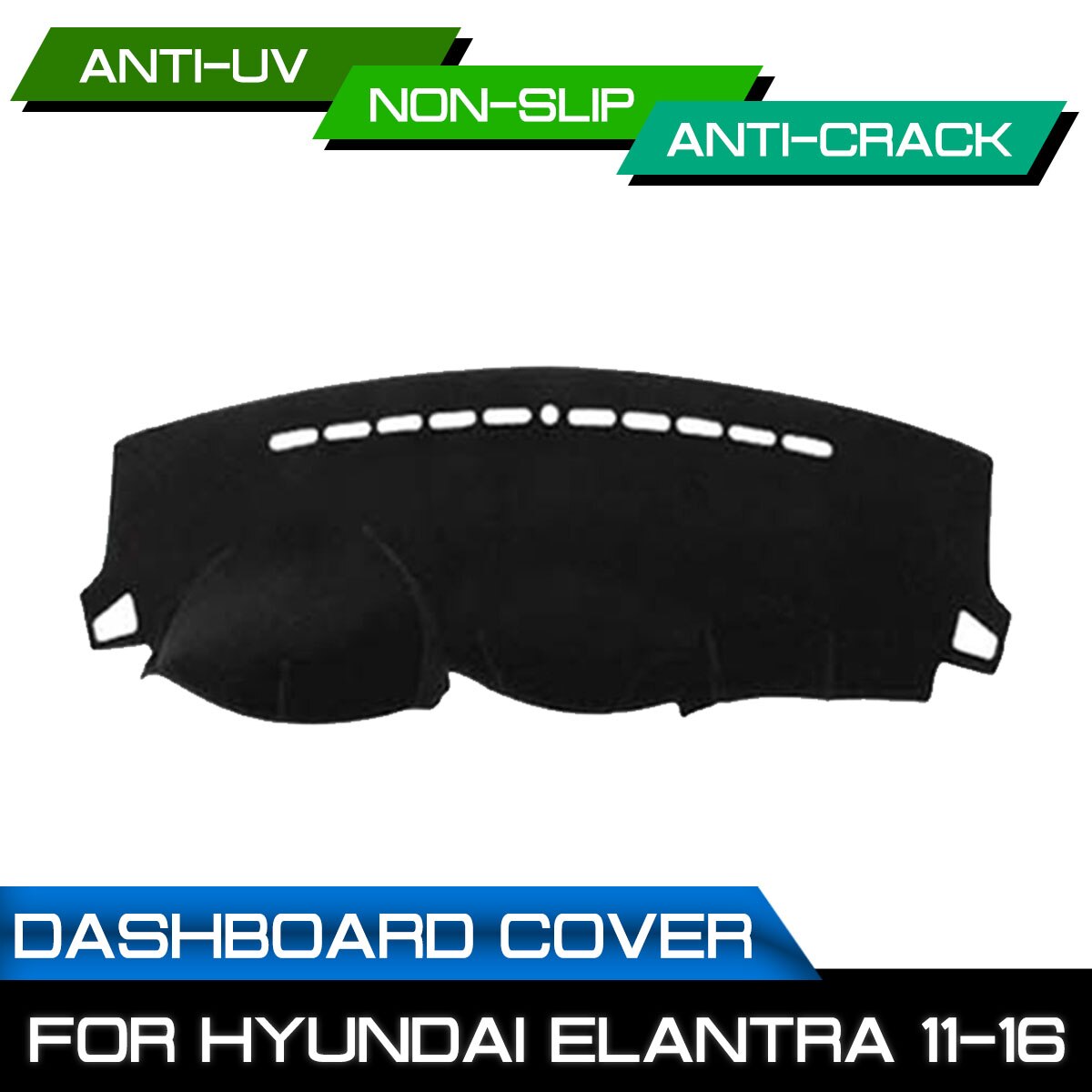 Auto Dashboard Mat Voor Hyundai Elantra Anti-Vuile Antislip Dash Cover mat Uv-bescherming Schaduw