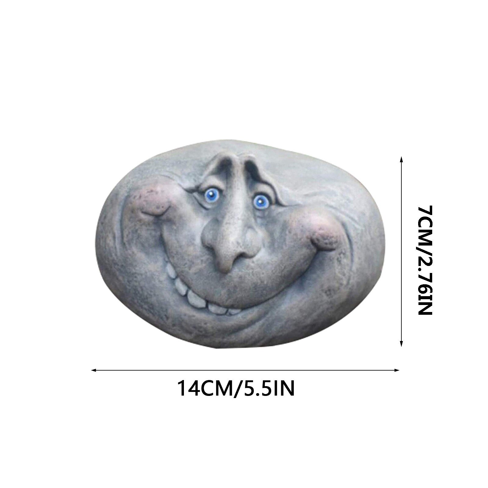 Rock Funny Face Garden Yard Art Resin Sculptures Mystical Garden Stones For Indoors Outdoors Patio Porch Home Outdoors Decor