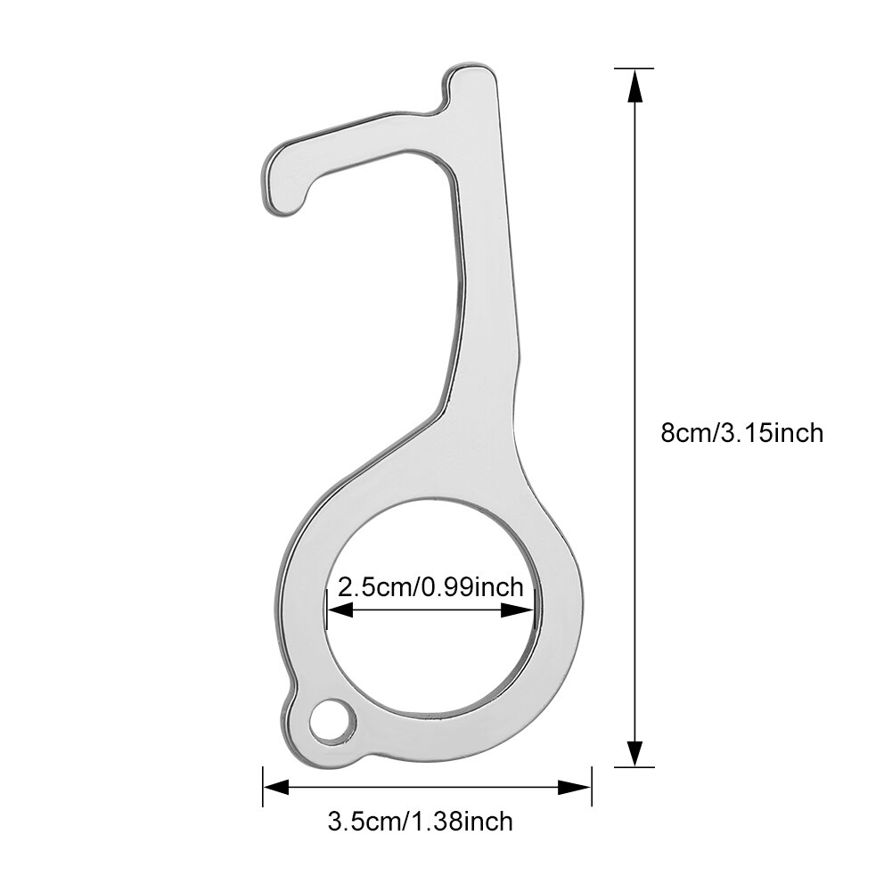 Antimicrobial EDC Door Opener Portable Press Elevator Tool Door Handle Key Portable Press Elevator Tool