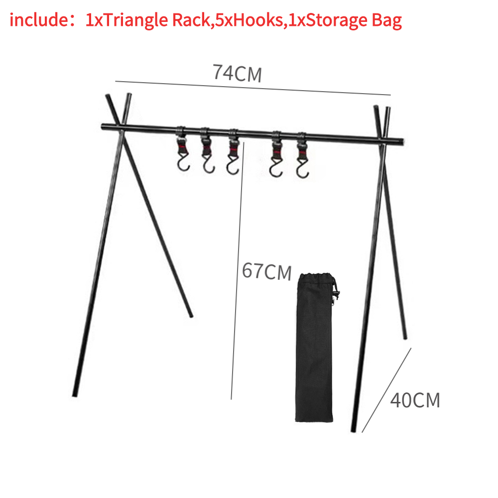Outdoor-Kochgeschirr Hänge gestell faltbar Camping Stütze Ständer Halterung Platte hängen Organizer Ständer Stativ Regal Tischplatte: YELLOW