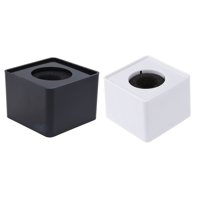 2 stuks abs microfoon mini telefoon interview vierkant vierkant logo vlag station 39mm gaten, wit & zwart