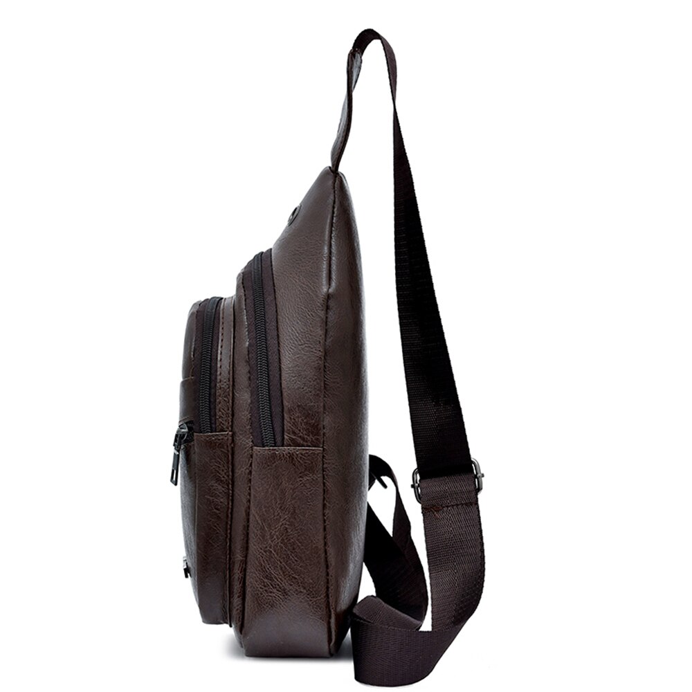 Heren vintage kunstleren kleine borsttas reissport schoudertas crossbody tas
