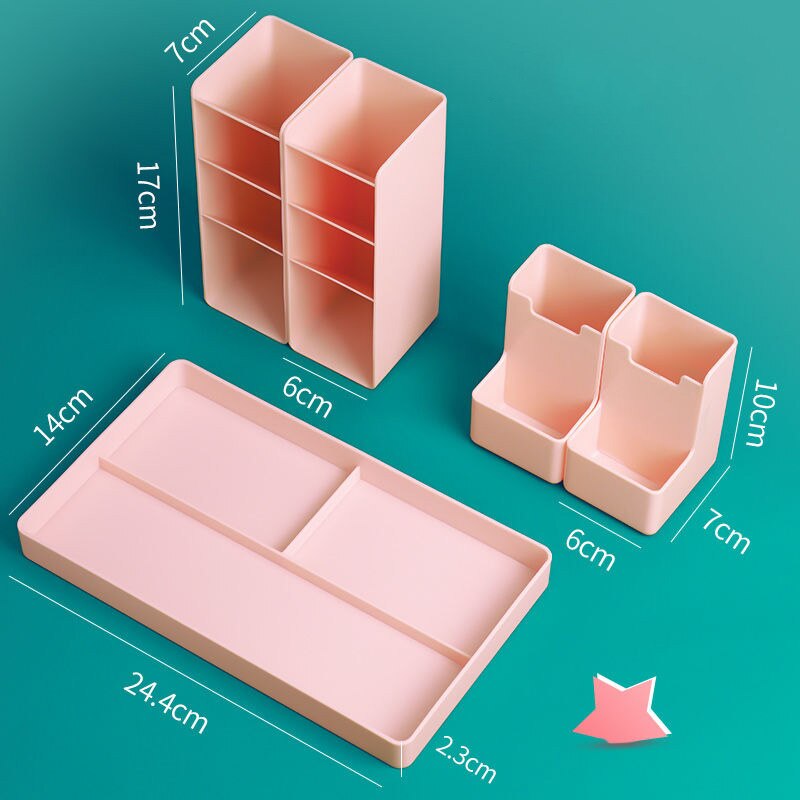 Large Capacity Desk Pen Holder Pencil Storage Box Desktop Organizer Stand Case School Office Stationery