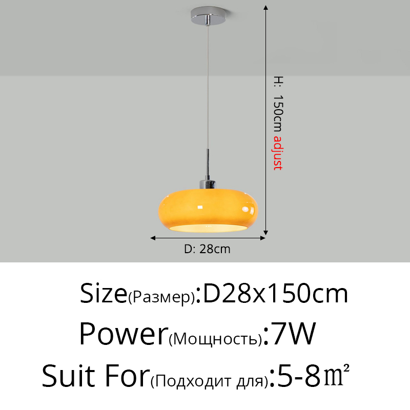 Moderne oranje witte glazen kroonluchterverlichting voor woonkamer, eetkamer, slaapkamer, plafond, binnen, hanglamp, dimbare home deco-lamp: YELLOW