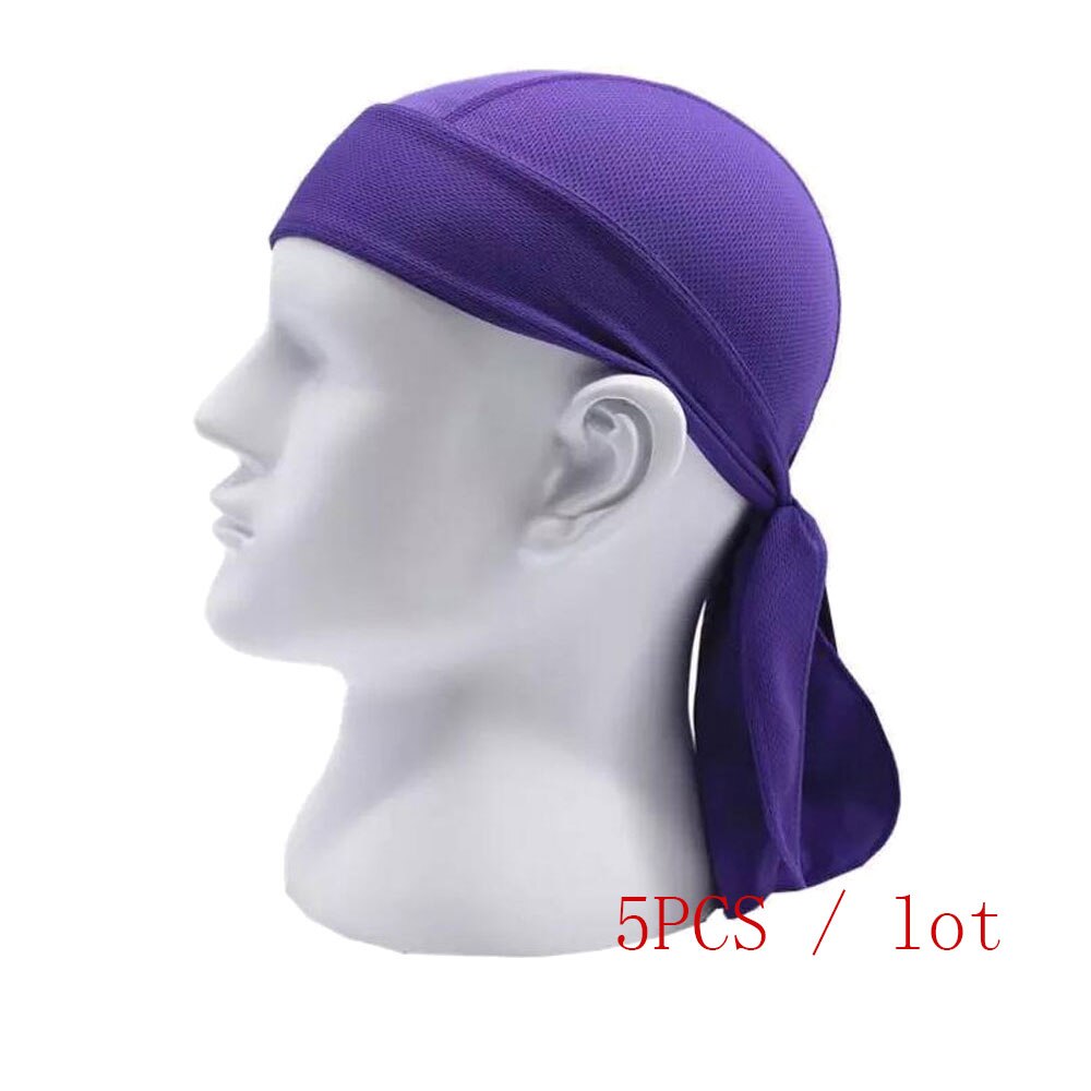 5 unit Men Cycling Pirate Cap Outdoor Sport Bandanas Pure Color Motor Cycle Head Scarf Ciclismo Balaclava Bicycle Bike Headwear: 11