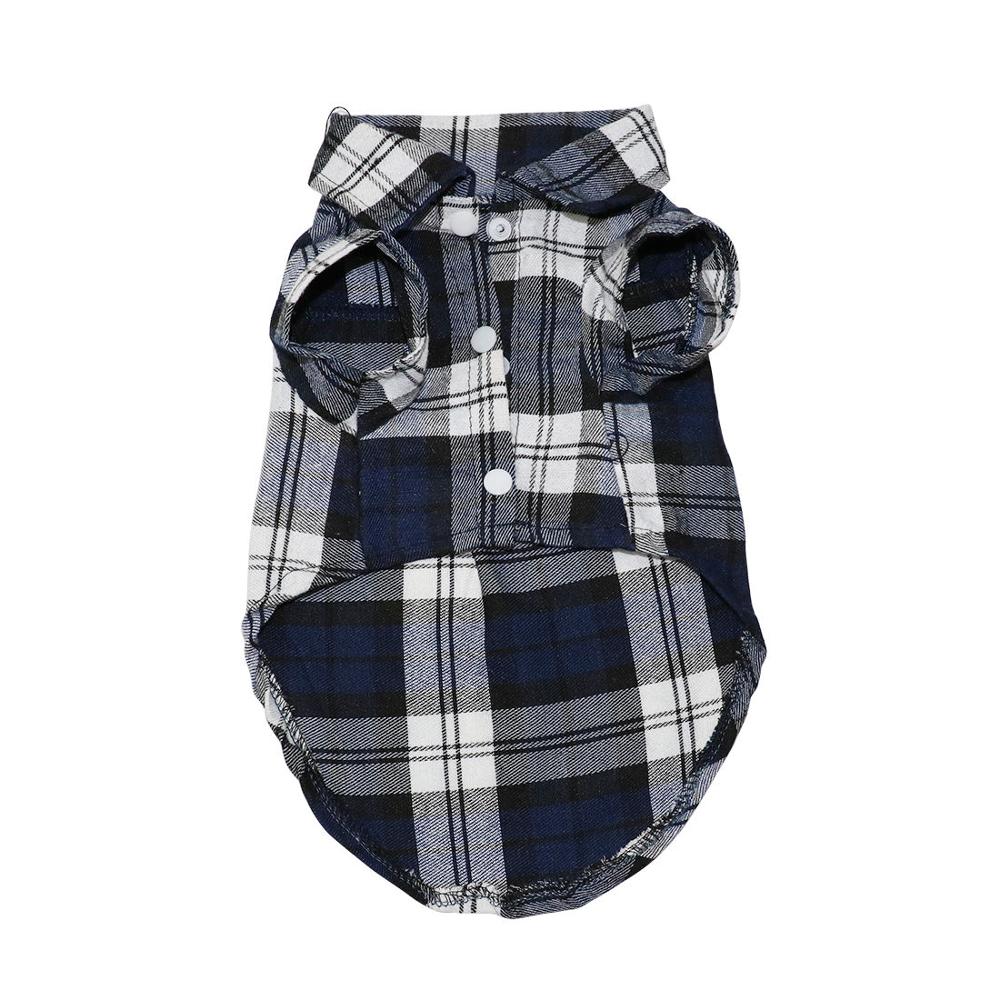 Rutete hundeklær sommer hundeskjorter for små mellomstore hunder kjæledyrklær yorkies chihuahua klær best 11 av 22 s 1: Marineblå / Xl