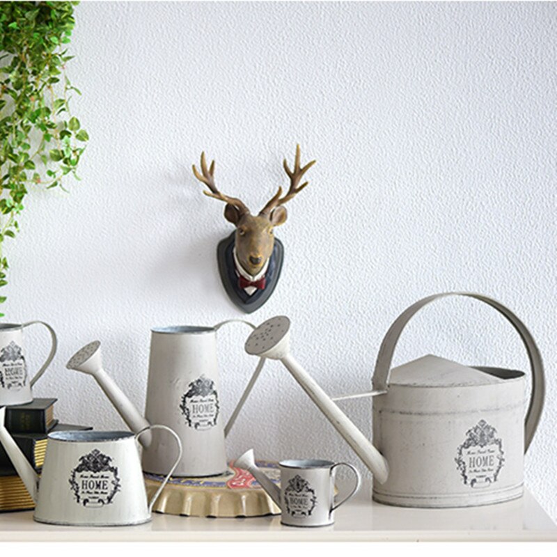 French Idyllic Iron Flowerpot Decoration Living Room Bedroom Flower Arrangement Bucket Cafe Flower Shop Flower Appliances