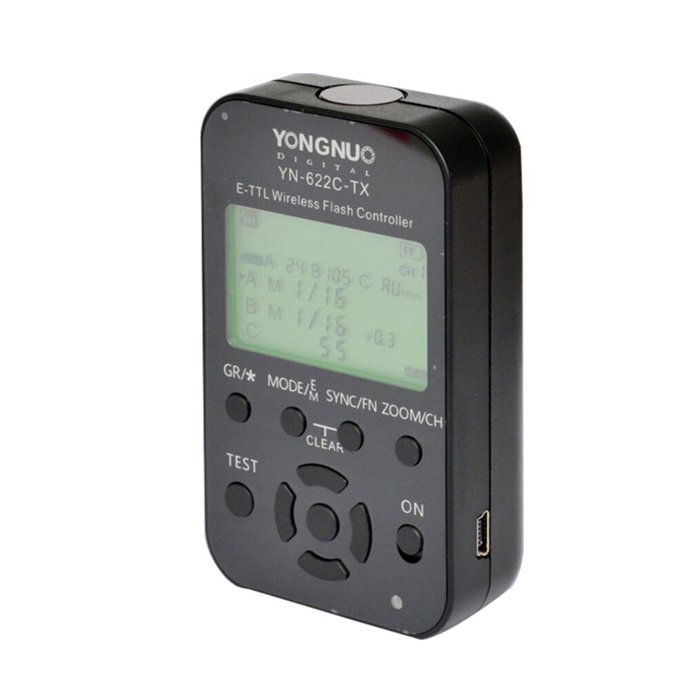Yongnuo YN-622C-TX LCD sans fil e-ttl contrôleur Flash 1/8000 s pour appareils photo Canon