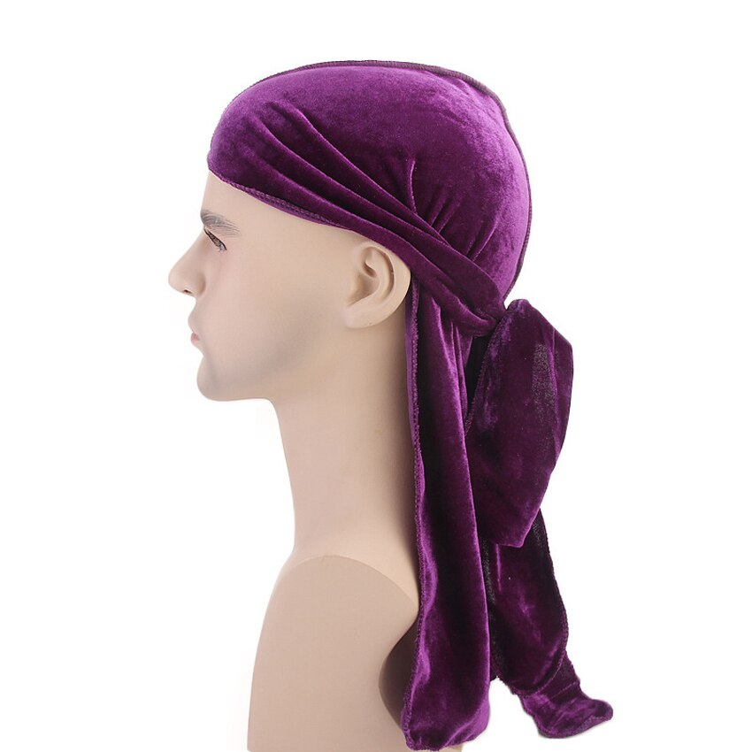 Sombrero de pañuelo de terciopelo para hombre y mujer, turbante transpirable, gorros para quimio, sombrero de pirata, accesorios para el cabello, Unisex,