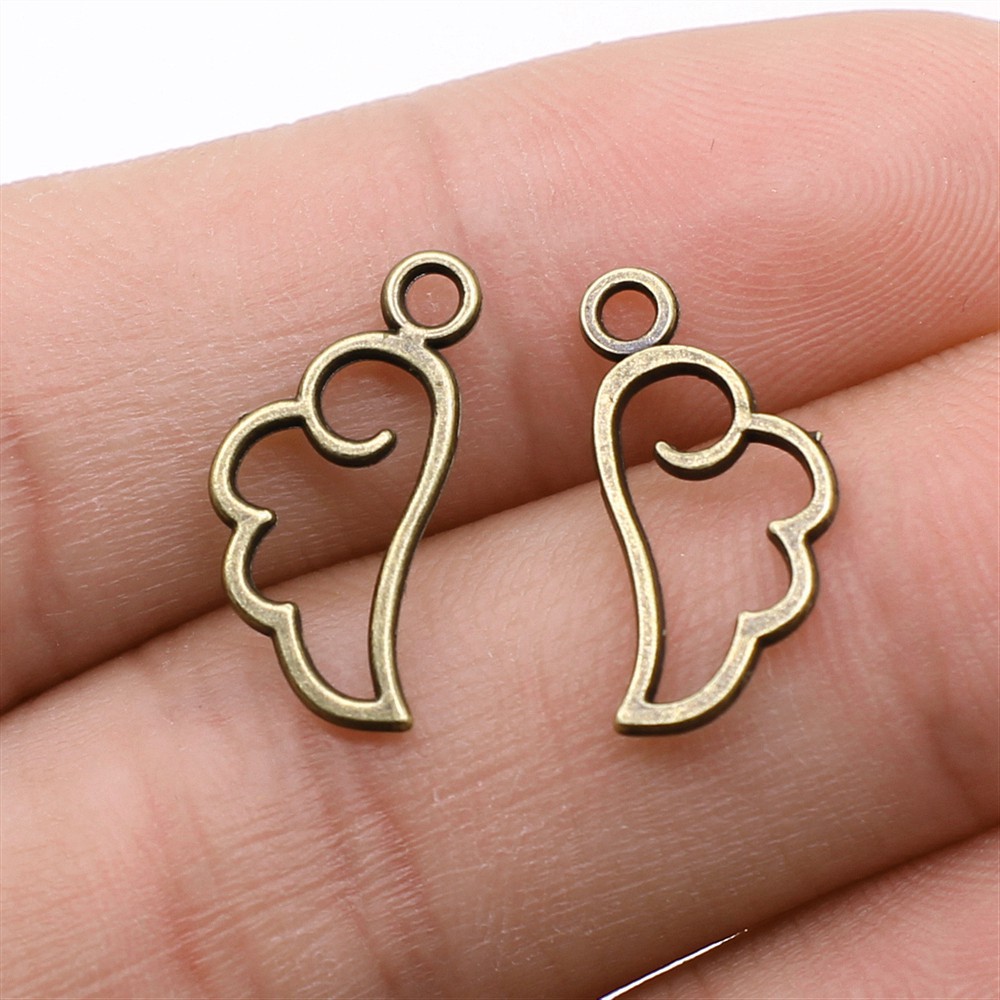 40pcs Angel Wings Connector Charms For Jewelry Making Wing Charms DIY Handmade Tibetan Finding Jewelry: Orange