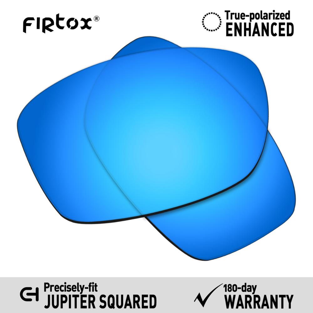 Firtox cierto UV400 lentes polarizadas de reemplazo para Oakley Jupiter cuadrado OO9135 gafas de sol (compatible solo lentes)-Varios: Blue-Polarized