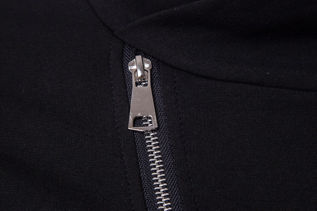 Chaquetas de cuello alto de retales para hombre, abrigo de de cuero negro, abrigo Punk de Motor, talla grande europea, primavera y otoño