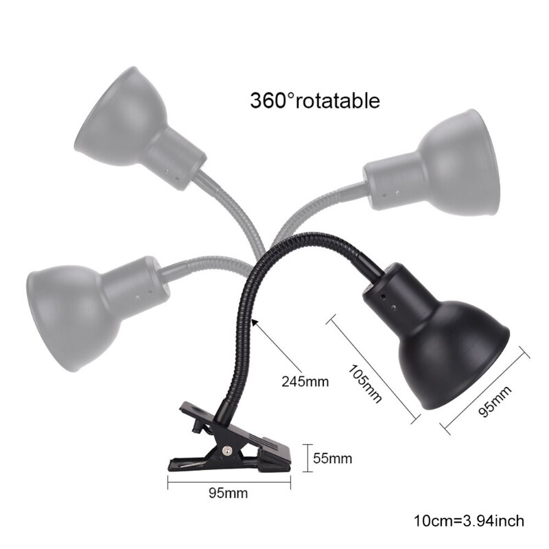 Support de lampe pour Reptile UVA UVB, fixation de lampe réglable, télescopique, lézard, tortue, support chauffant avec pince pour L69B