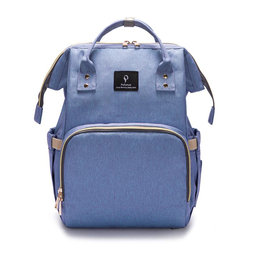 Pofunuo USB sac à dos à couches grande capacité sac de voyage sac à main d'allaitement imperméable à l'eau Nappy sac Kits momie maternité sac à dos