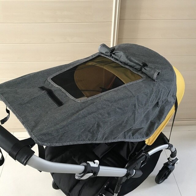 Baby Stroller Sun Visor Carriage Sun Shade Canopy Cover for Pram Stroller Accessories Car Seat Baby Buggy Pushchair Cap Sun Hood: 300720BK