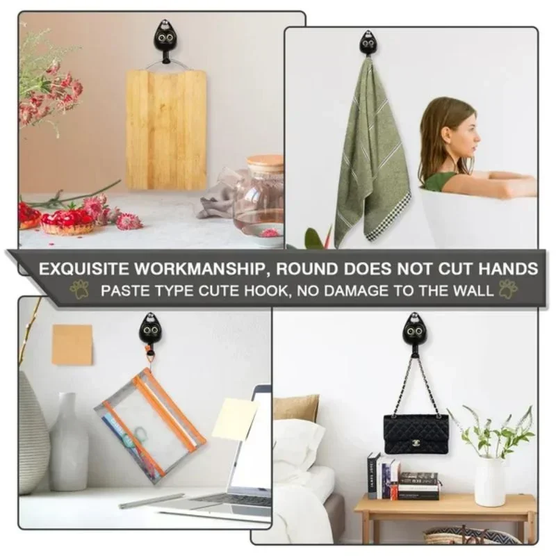 zwinkern katzen haken spaß zwinkern katzen haken kein bohren wasserdichter Mantel haken für wohnzimmer housheold niedlicher zwinkern der katzen haken