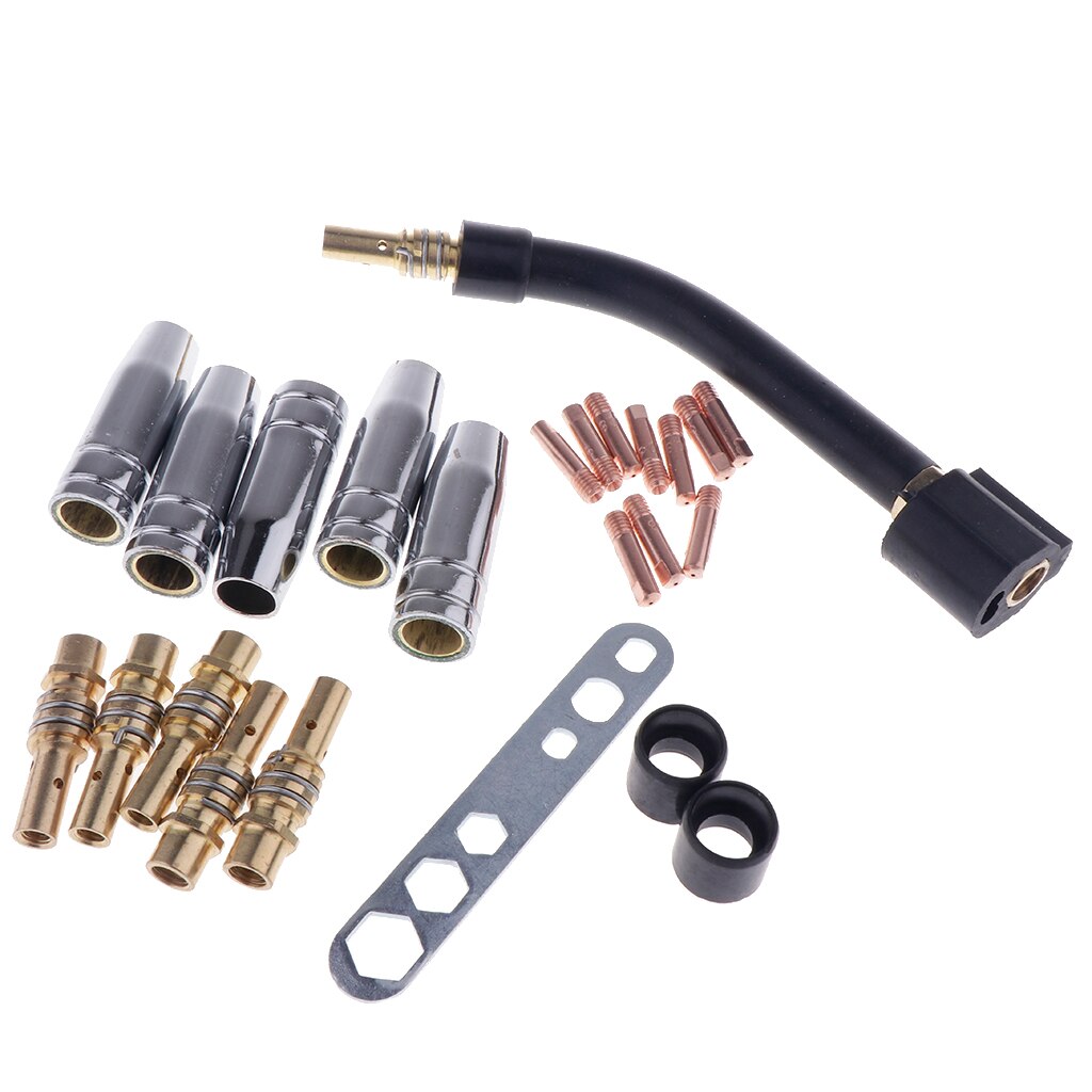 24-teiliges MIG Schweißdüsen Set – Für 15AK/MB15 Brenner, 0,9 Mm, Kupfer