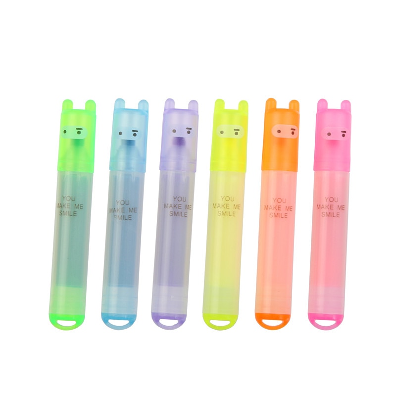6 Stks/partij Leuke Kawaii 6 Kleur Mini Rainbow M & G Markeerstift Briefpapier Sets Office Schoolbenodigdheden Koreaanse student