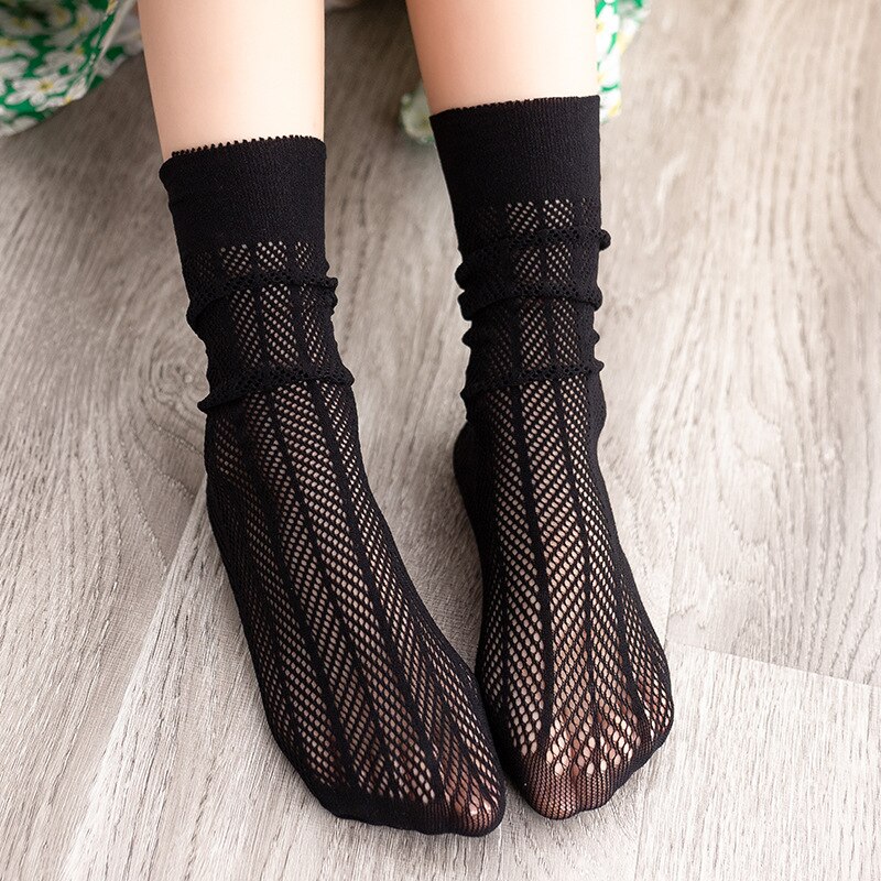 Zomer Dunne Kinderen Sok Hollow Out Mesh Sokken Kinderen Snoep Kleur Crus Anti-Muggen Sokken Van De Meisjes calcetines