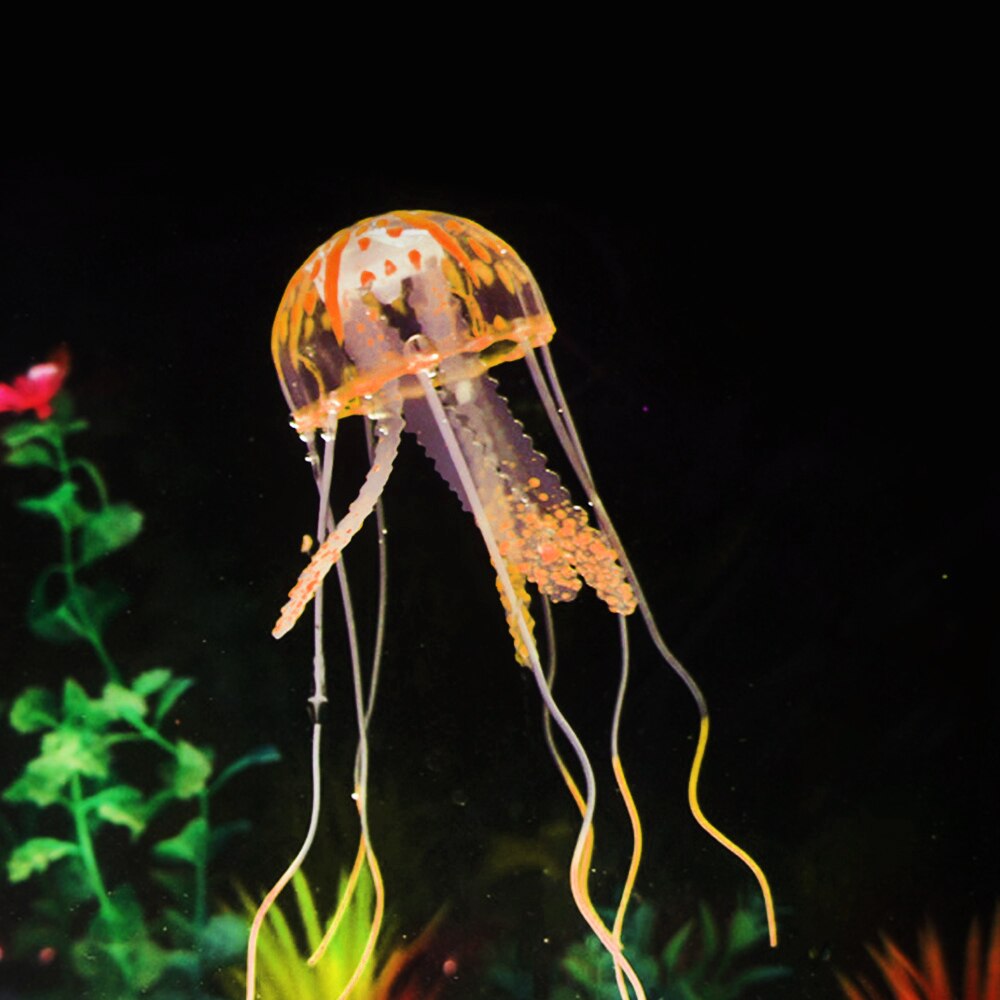 Artificial Swim Glowing Effect Jellyfish Aquarium Decoration Fish Tank Landscaping Imitation Jellyfish Aquatic Ornament Tools: G210254 / M