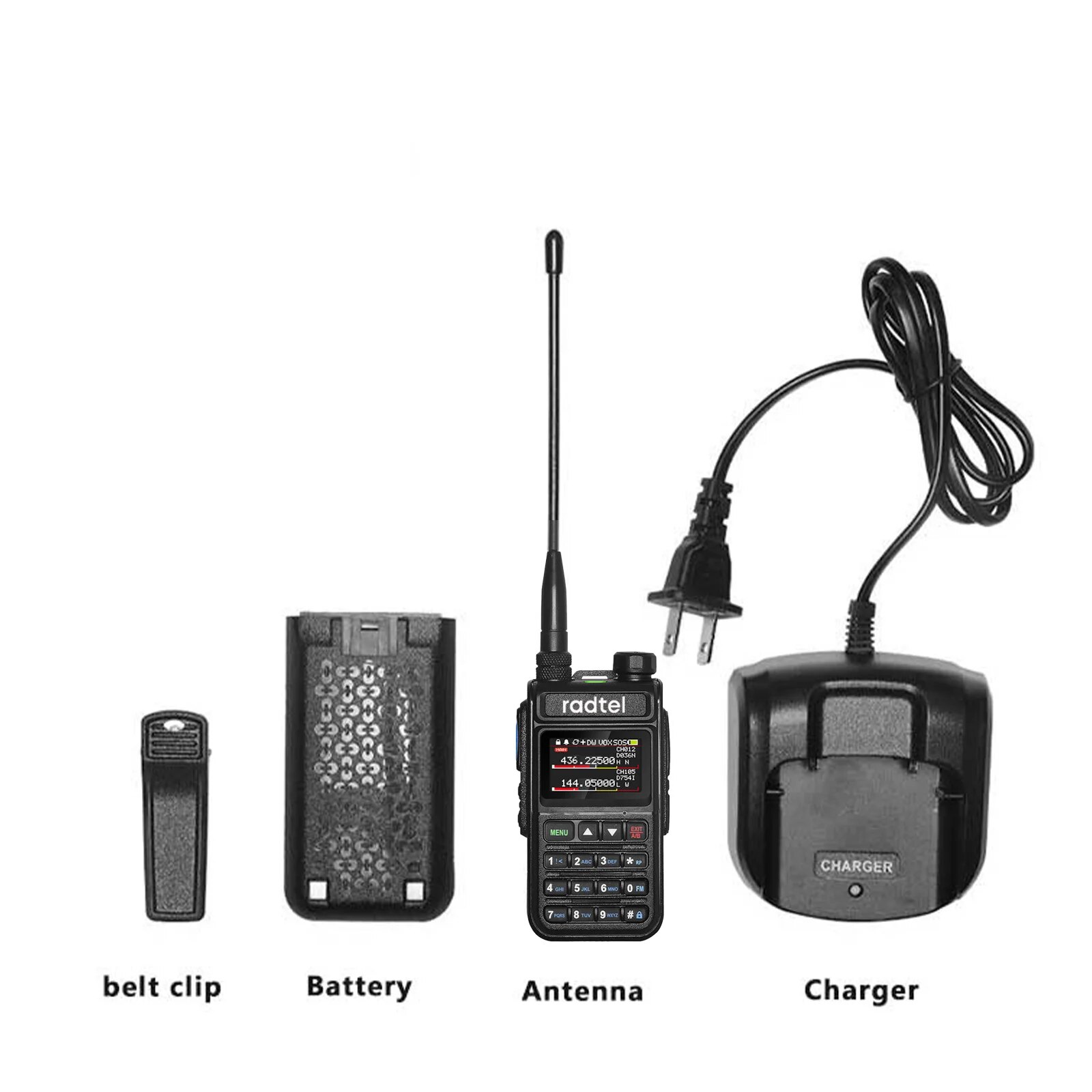 Radtel RT-890 Vollband-Amateurfunk 2-Wege-Radio 999CH Walkie Talkie AM Air Aviation Band Farbscanner Marine NOAA Scan