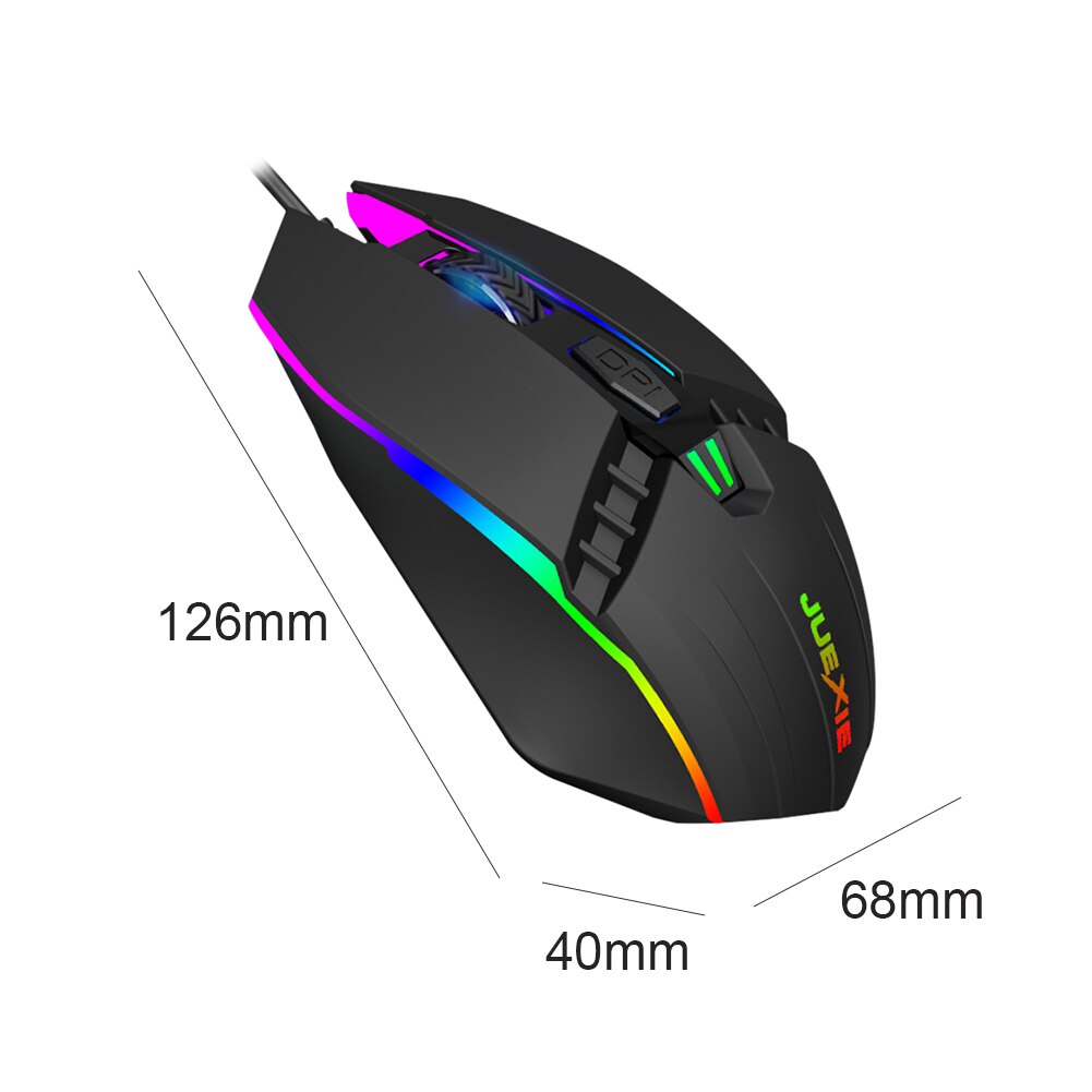 A902 Gaming Mouse RGB Backlit USB Wired Optical Mice Office Caring Computer Supplies for Desktop Laptop Computer
