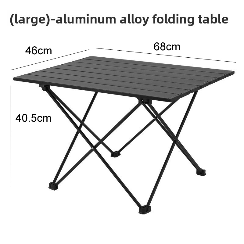 Zwart aluminium opklapbaar campingtafelbureau - lichtgewicht rollend 3 maten opties beschikbaar: Rode wijn
