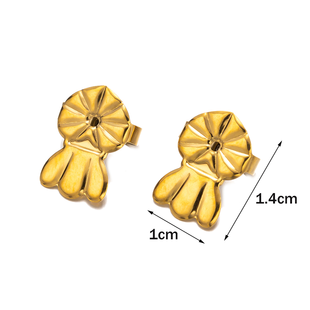 10 pares de pendientes dorados de acero inoxidable, levantadores de espalda segura para orejas caídas, pendientes pesados, joyería hipoalergénica que no se decolora: YELLOW